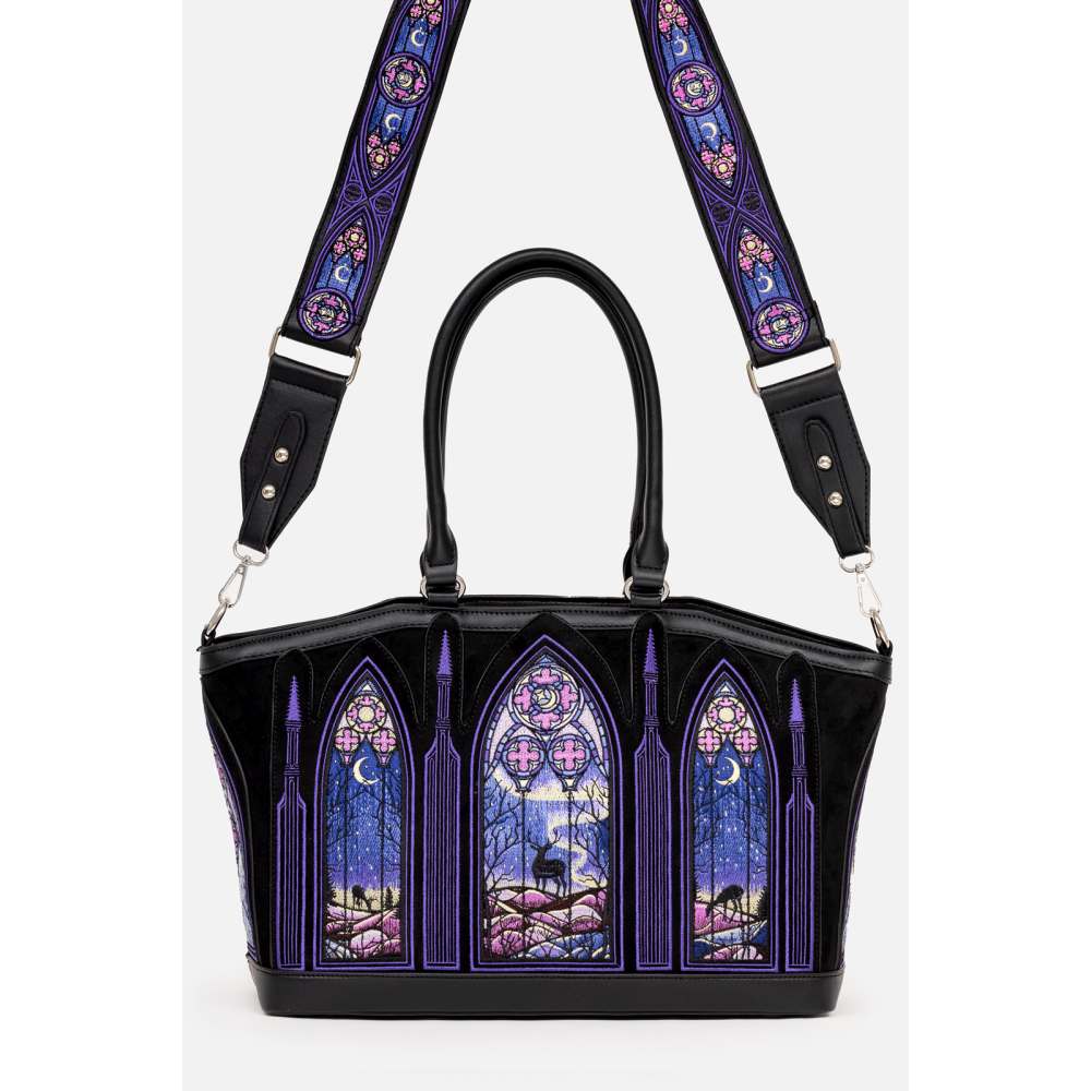 Restyle - Aurora Northern Lights Crossbody tas - Zwart